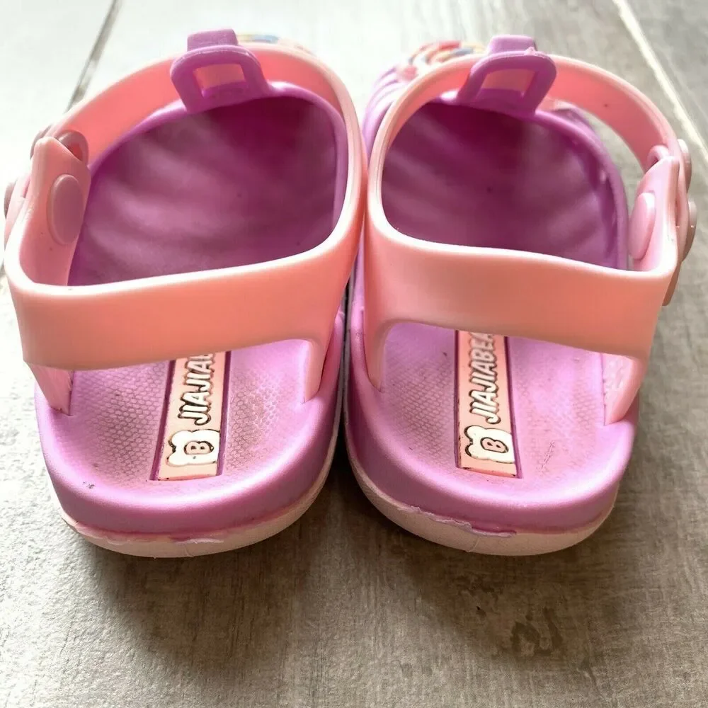 Girls Toddler Kids Baby Jelly Sandals Shoes Waterproof Beach Rubber Summer 5.5